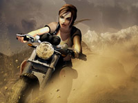 lara croft en moto